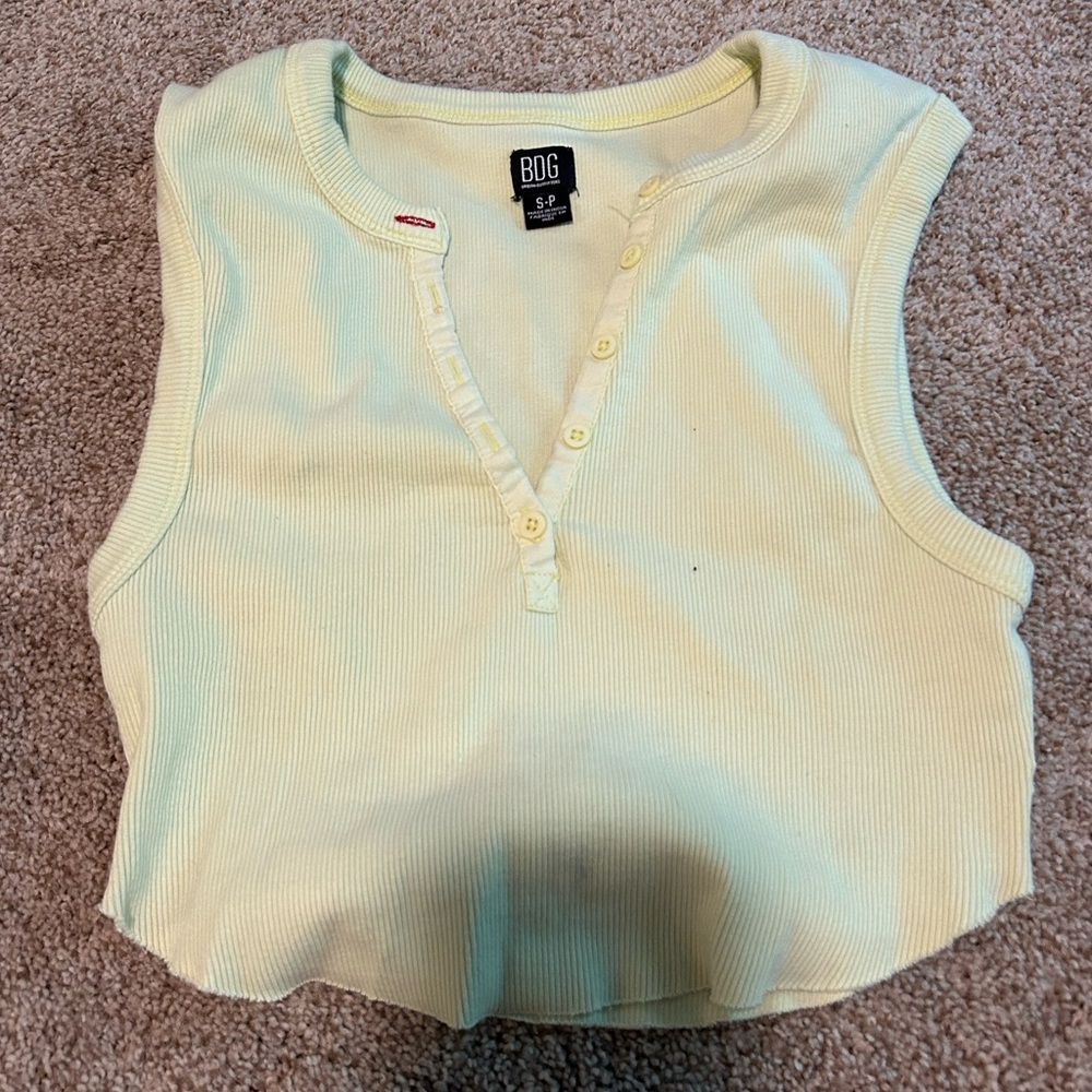 Urban Outfitters Neon Yellow/Green crop top